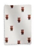 Natural Hamish Highland Cow blackout roller blind, imported from the UK