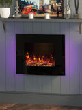 Be Modern Black Quatro wall mounted electric fire 64cm, UK version