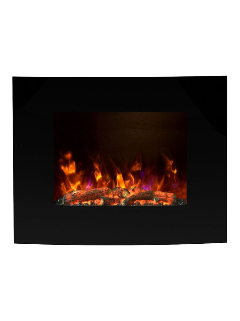 Be Modern Black Quatro wall mounted electric fire 64cm, UK version