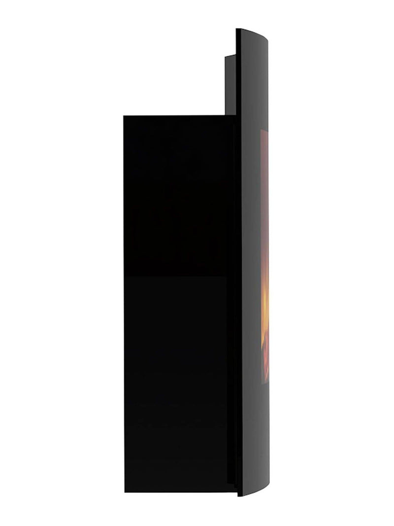 Be Modern Black Quatro wall mounted electric fire 64cm, UK version