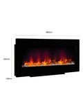 Be Modern Amari electric fire 96cm, imported from the UK