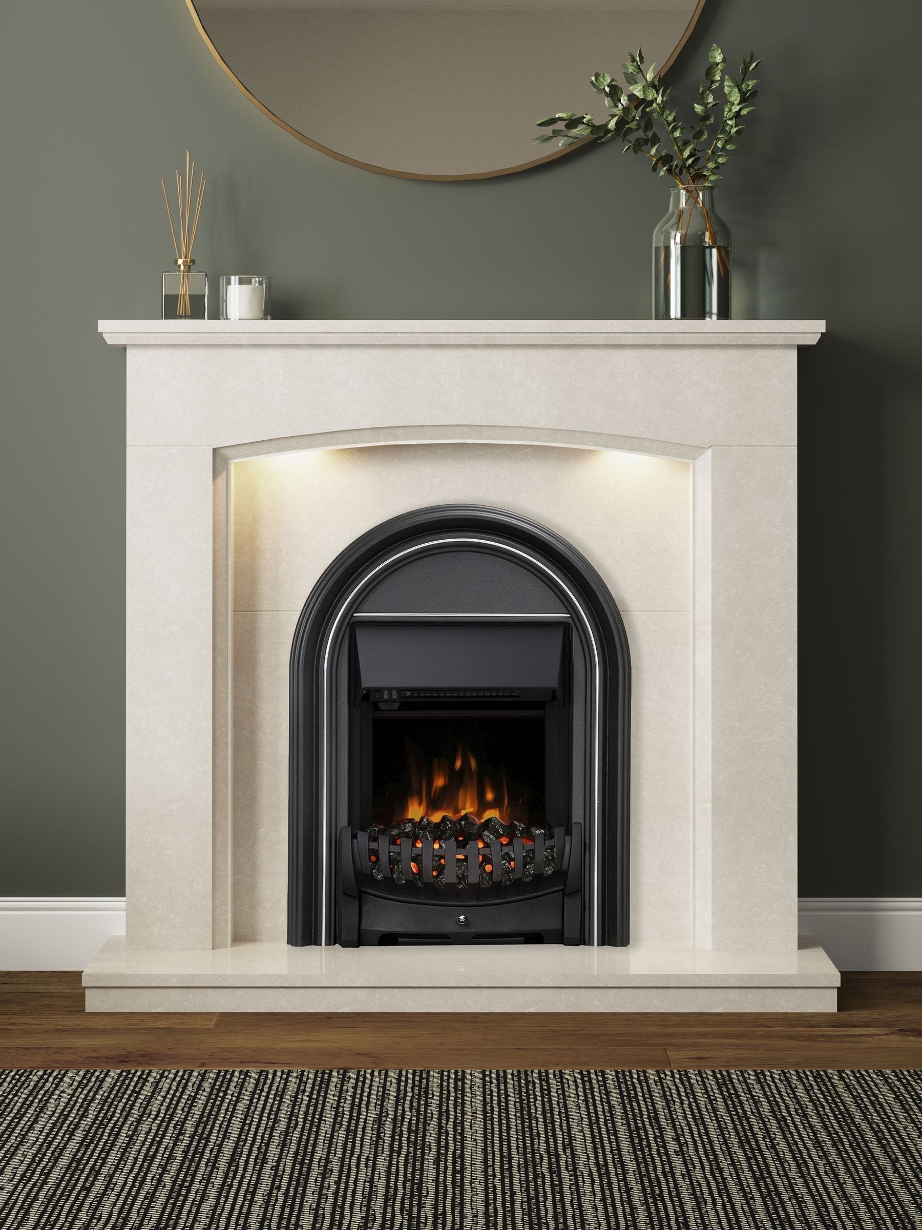 Be Modern black Abbey inset electric fire - British product