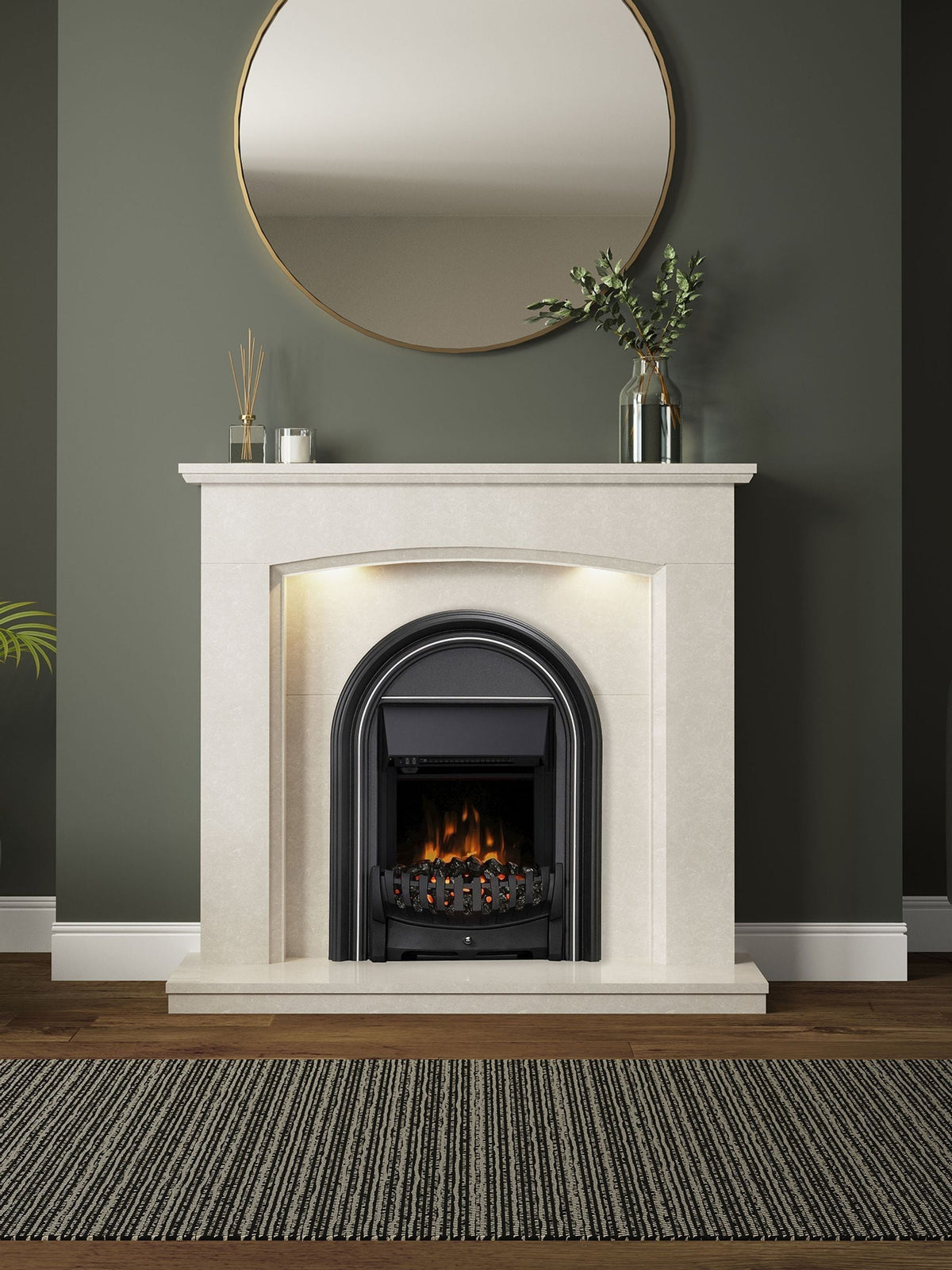 Be Modern black Abbey inset electric fire - British product