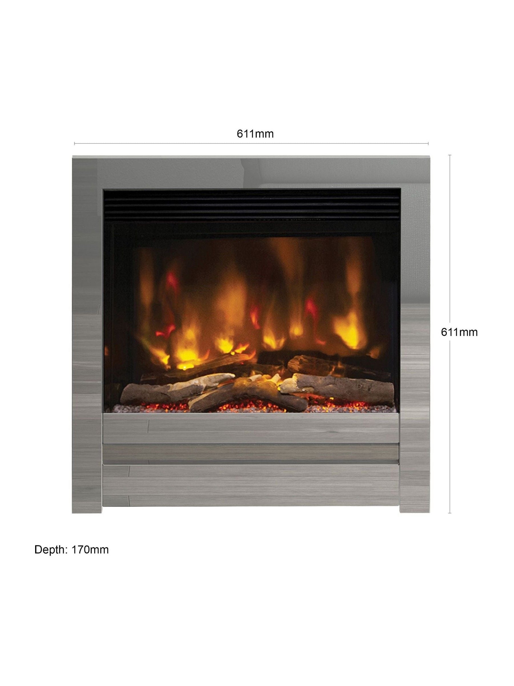 Be Modern Pryzm Edge 22-inch inset electric fireplace, UK version