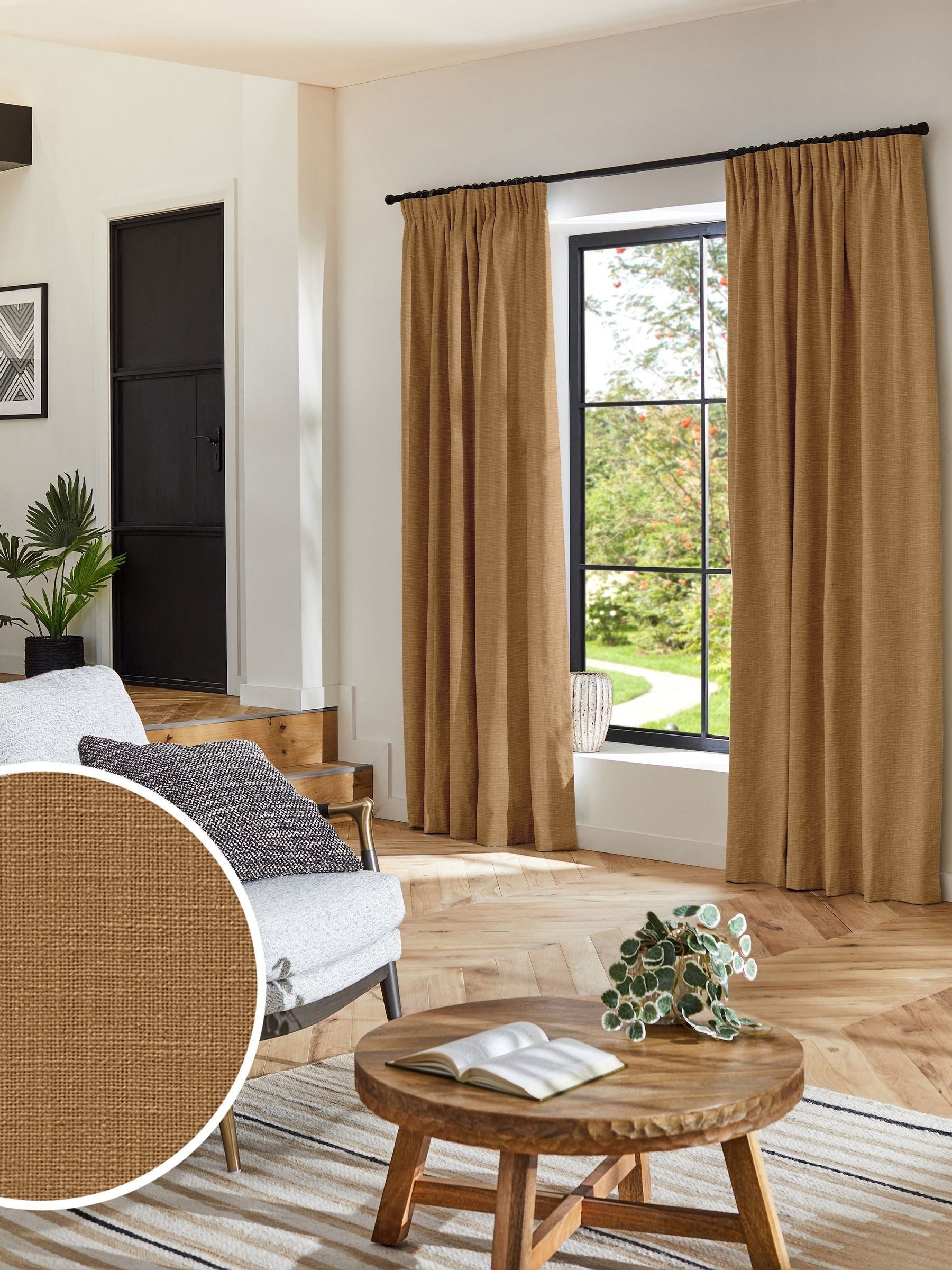 Next Nikki made to measure curtains fawn natural, UK version