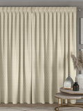 Sand Yellow made-to-measure curtains in cotton-linen blend, imported from the UK
