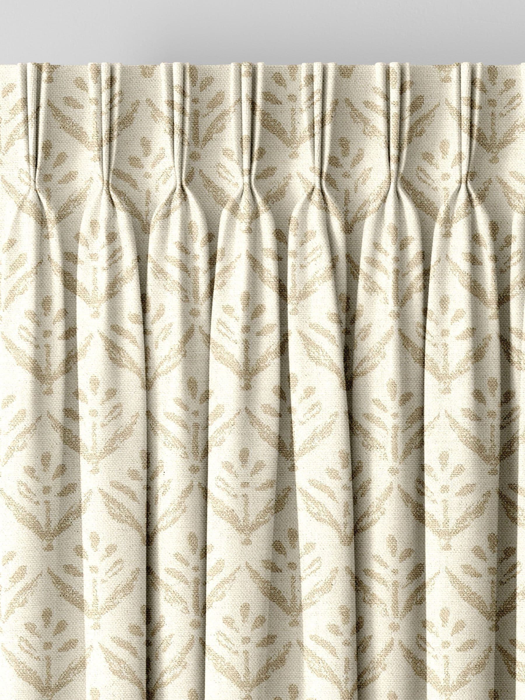 Sand Yellow made-to-measure curtains in cotton-linen blend, imported from the UK