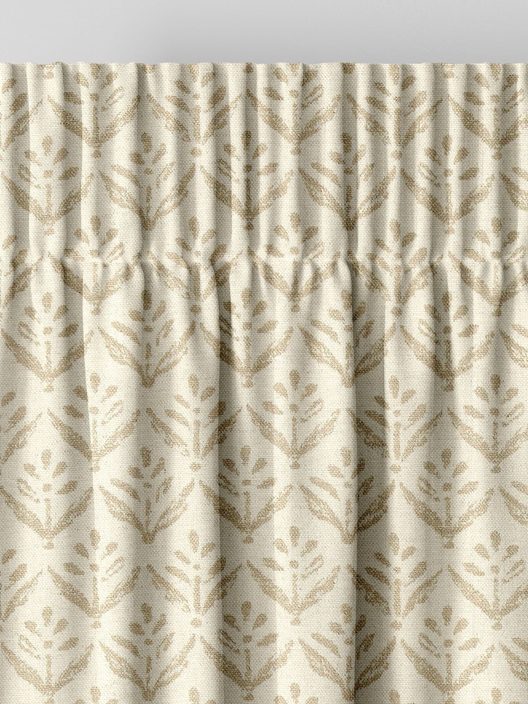 Sand Yellow made-to-measure curtains in cotton-linen blend, imported from the UK