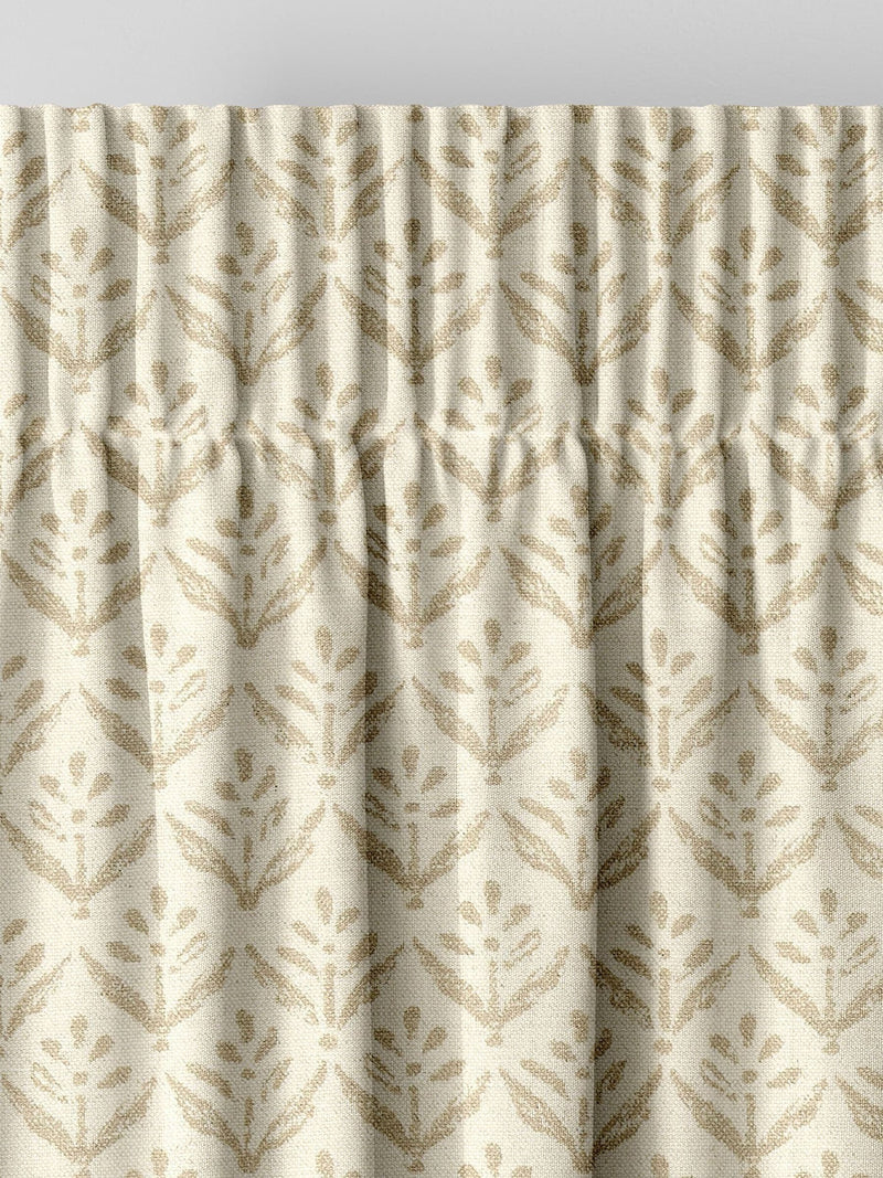 Sand Yellow made-to-measure curtains in cotton-linen blend, imported from the UK
