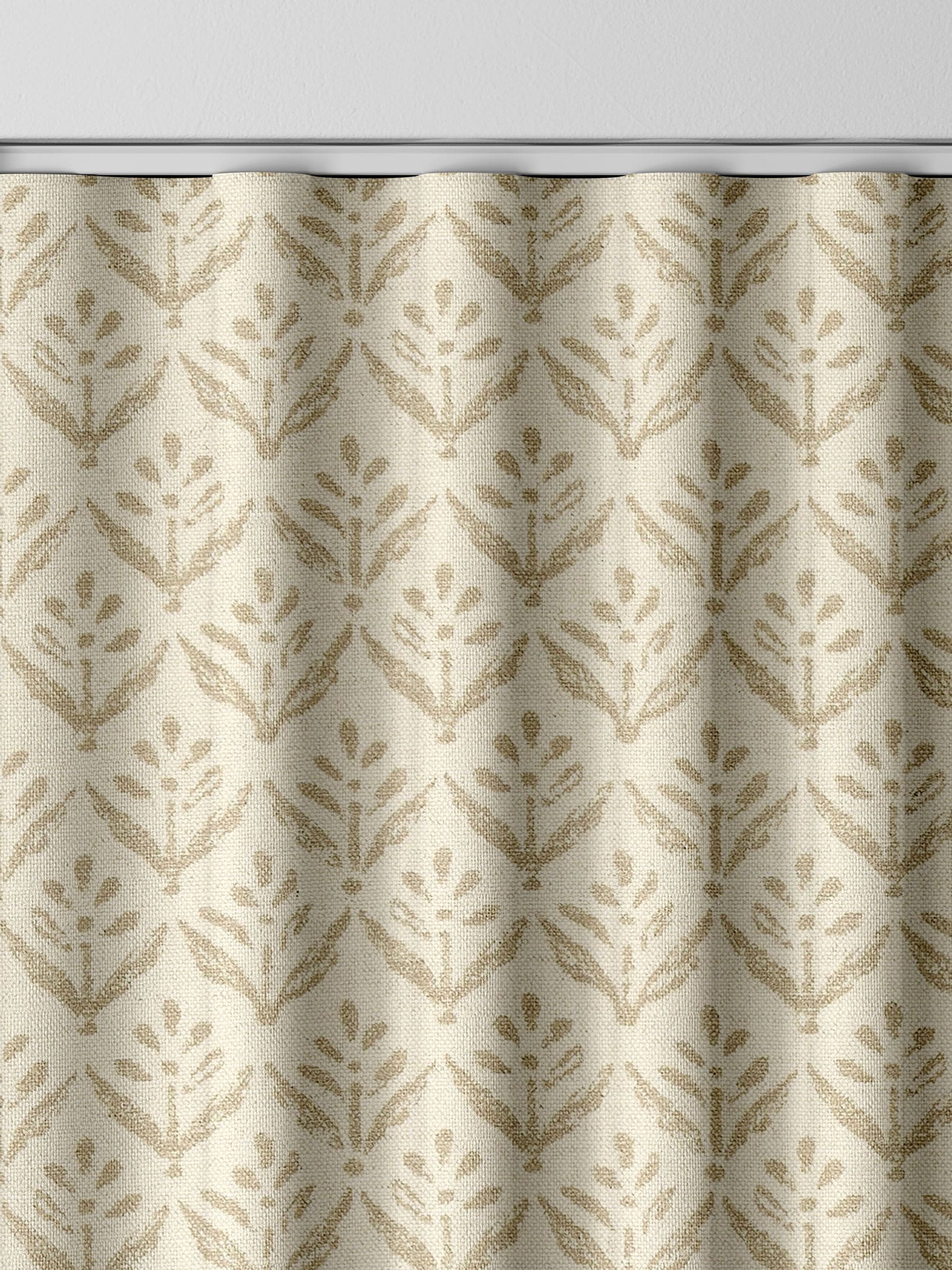 Sand Yellow made-to-measure curtains in cotton-linen blend, imported from the UK