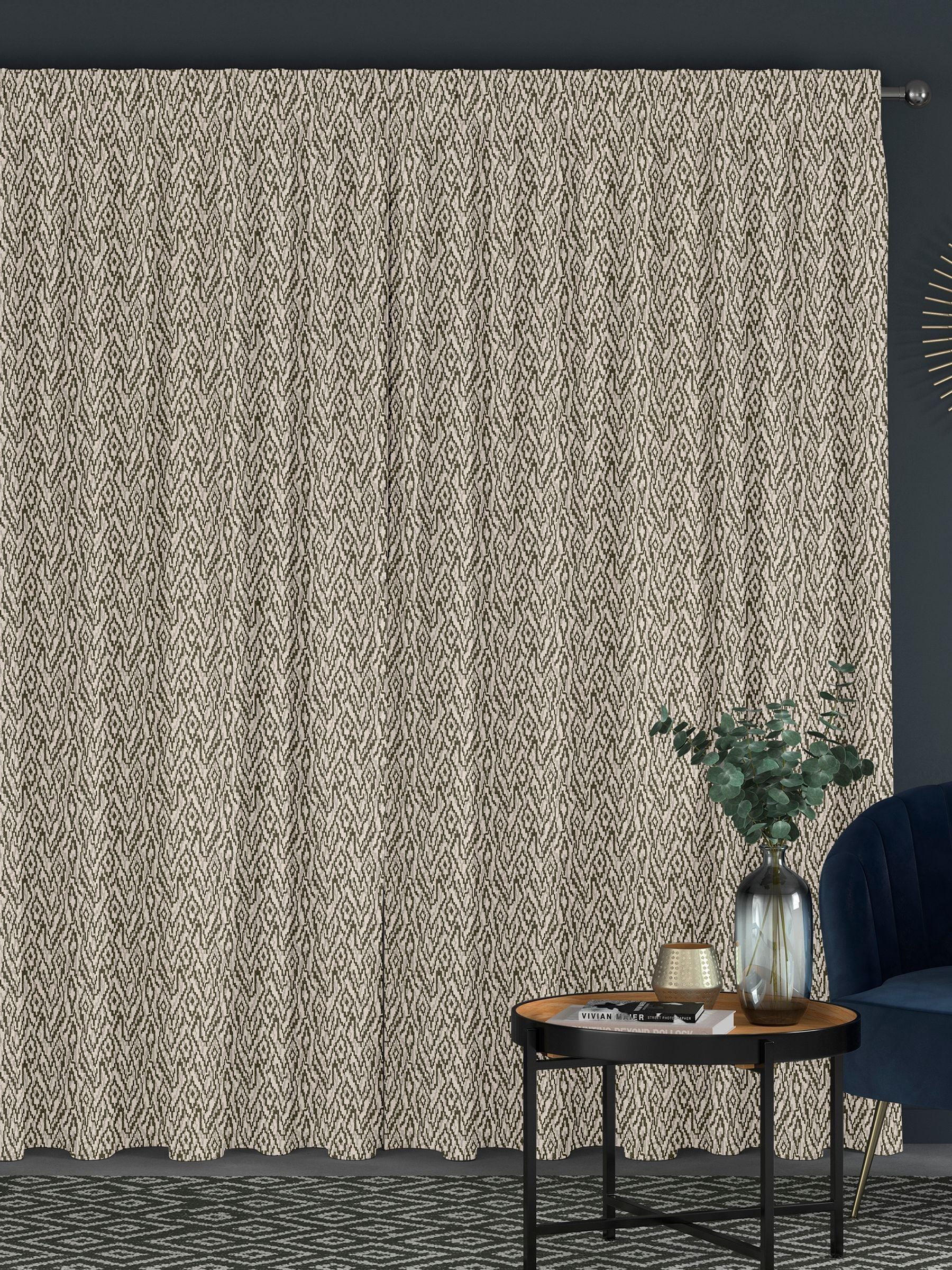 Next Spruce Green Paras made to measure curtains (British brand)