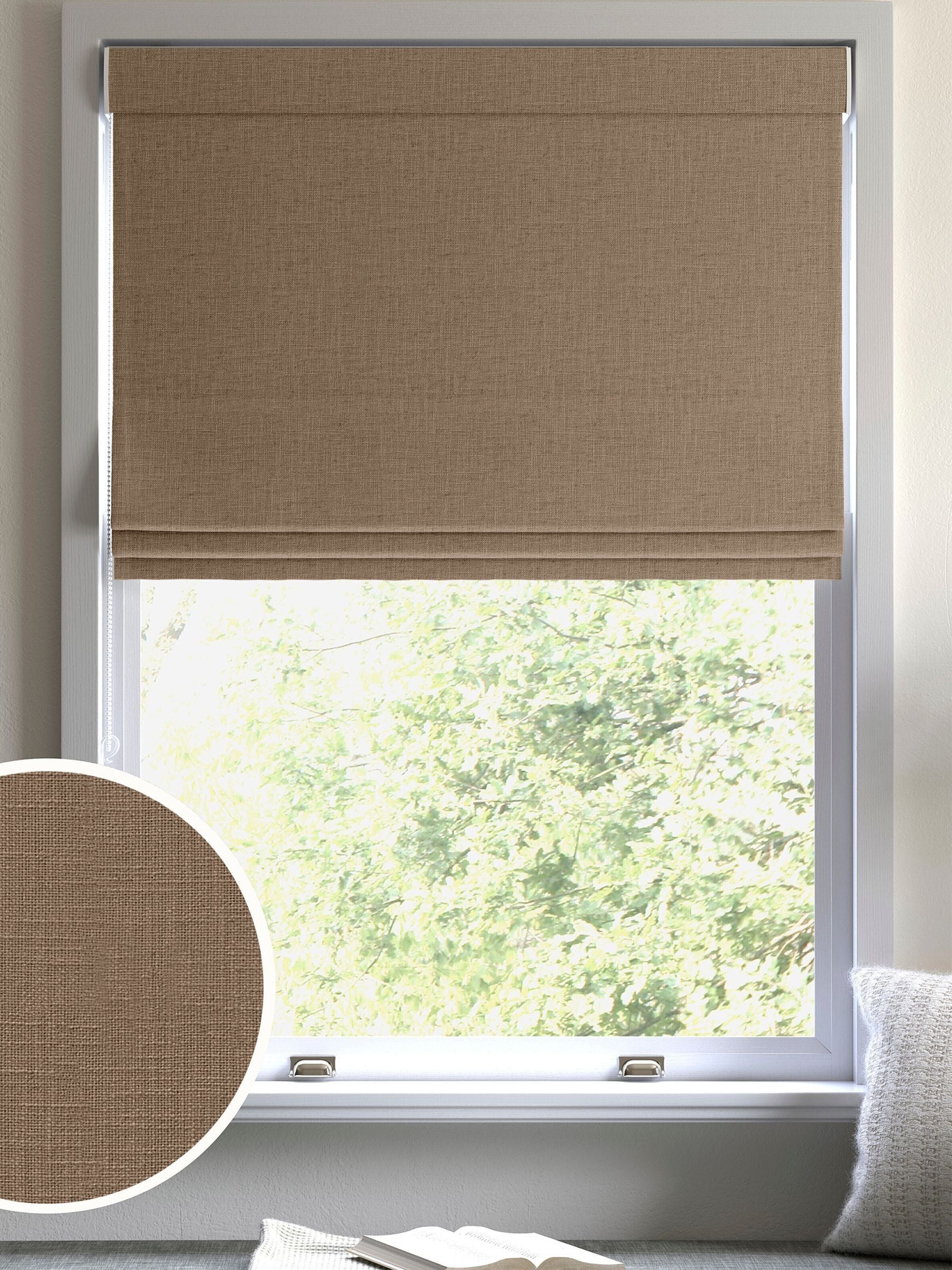 Otter Natural Nikki Roman blind, cotton linen (British brand)