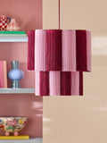 Eleanor Bowmer red pink scalloped tassel pendant light, imported from the UK