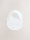 White animal print baby bibs 5 pack (British brand)