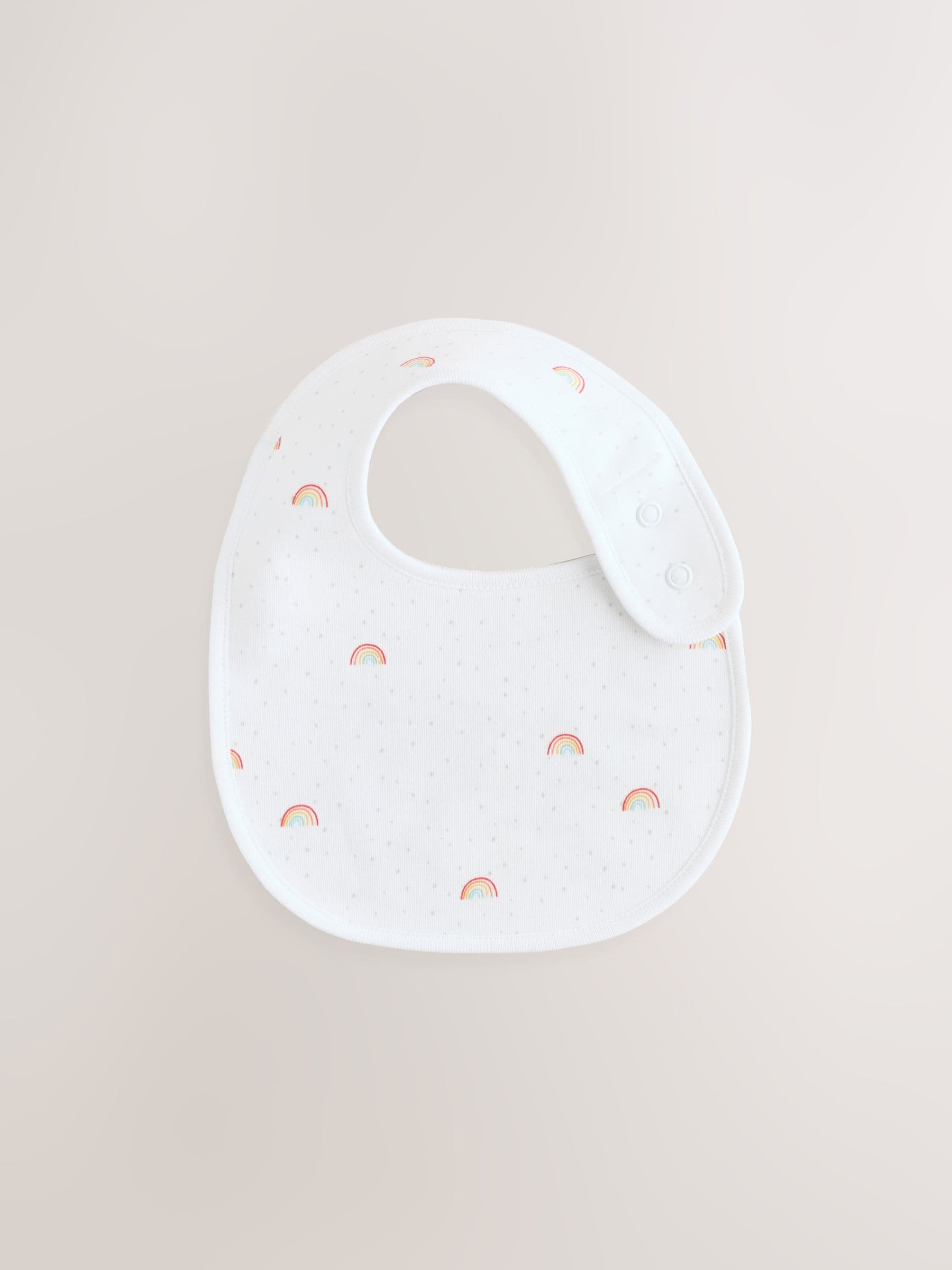 White animal print baby bibs 5 pack (British brand)