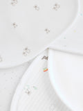 White animal print baby bibs 5 pack (British brand)