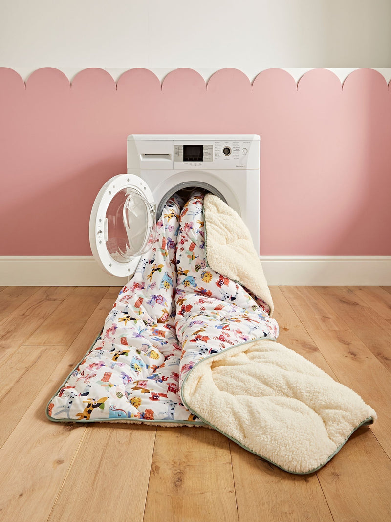 Night Lark dog print throw duvet single, UK version