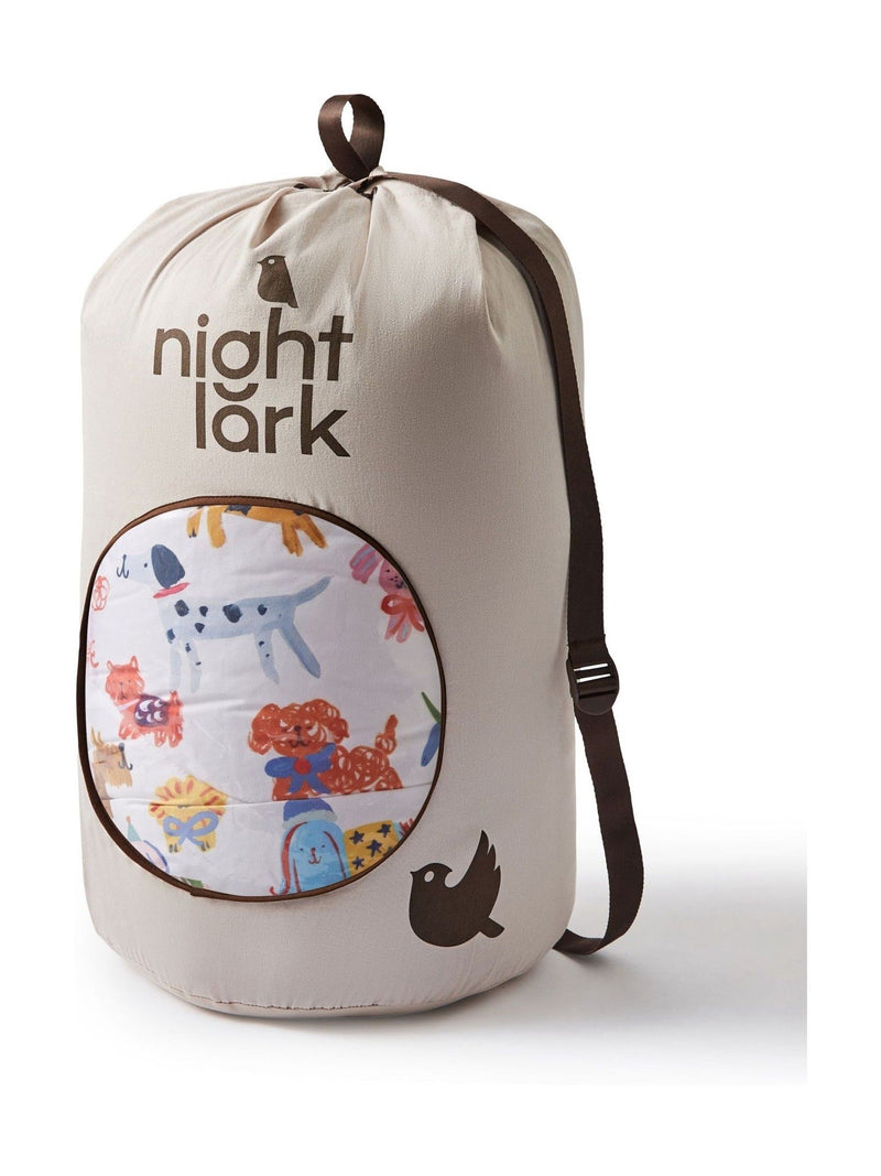 Night Lark dog print throw duvet single, UK version