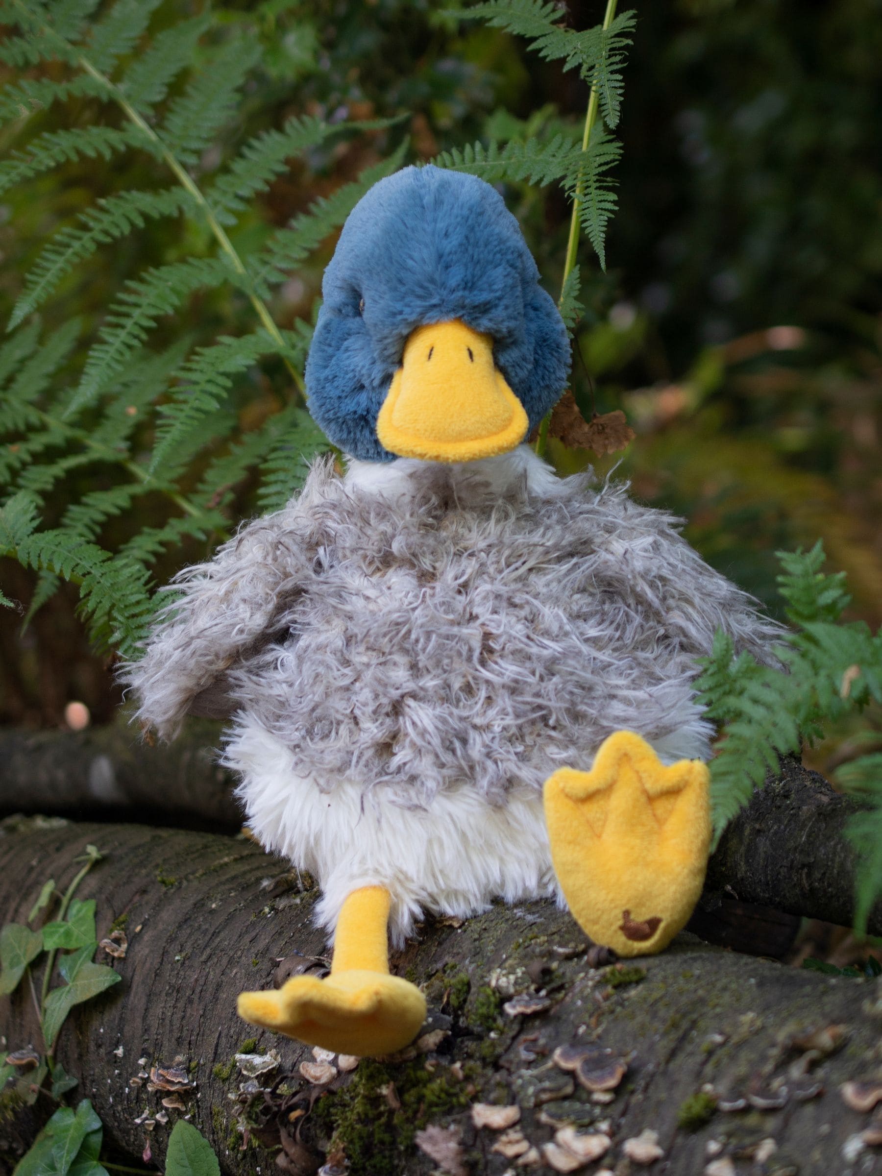 Wrendale Webster duck plush toy grey (British brand)
