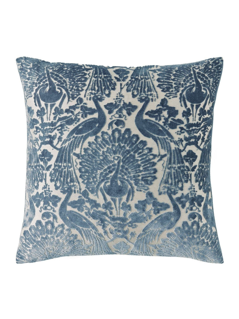 Laura Ashley peacock damask cushion 50cm - British product