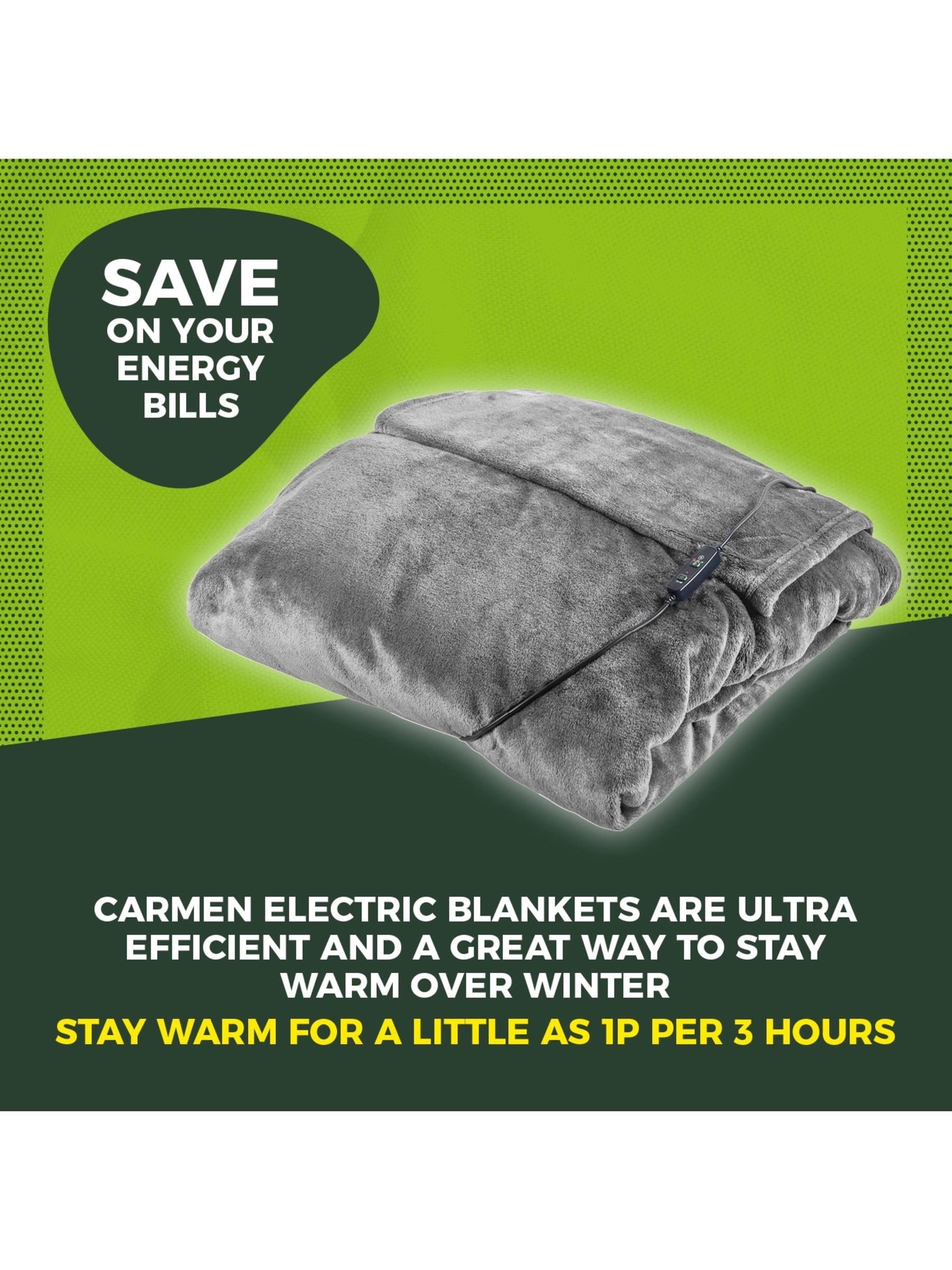 Carmen grey heated wearable blanket - British product
