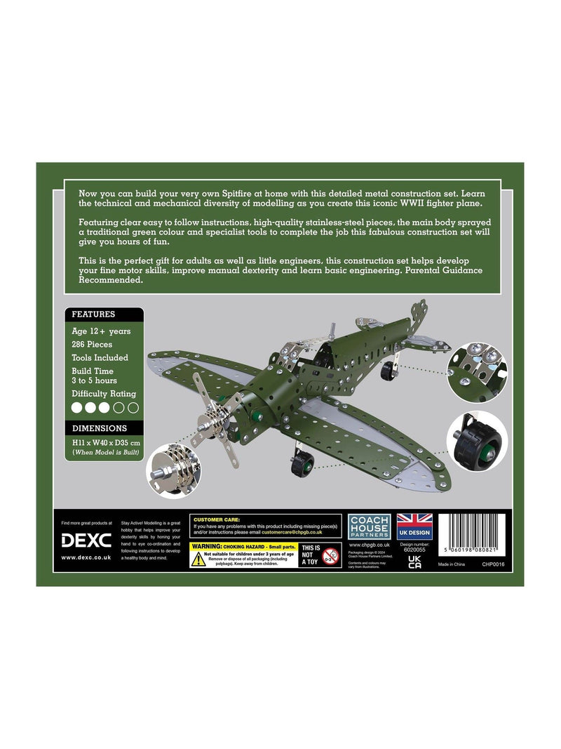 Coach House Partners Spitfire metal construction set 285 pieces - British brand