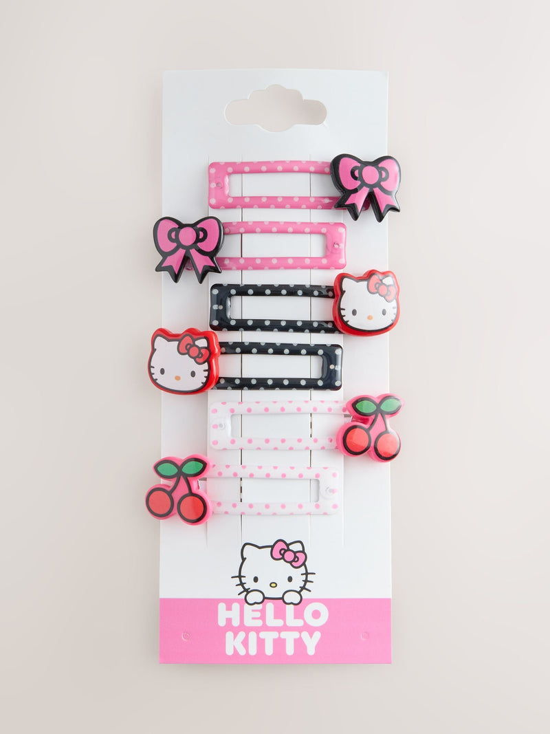 Hello Kitty hair clips pink 6 pack, imported from the UK