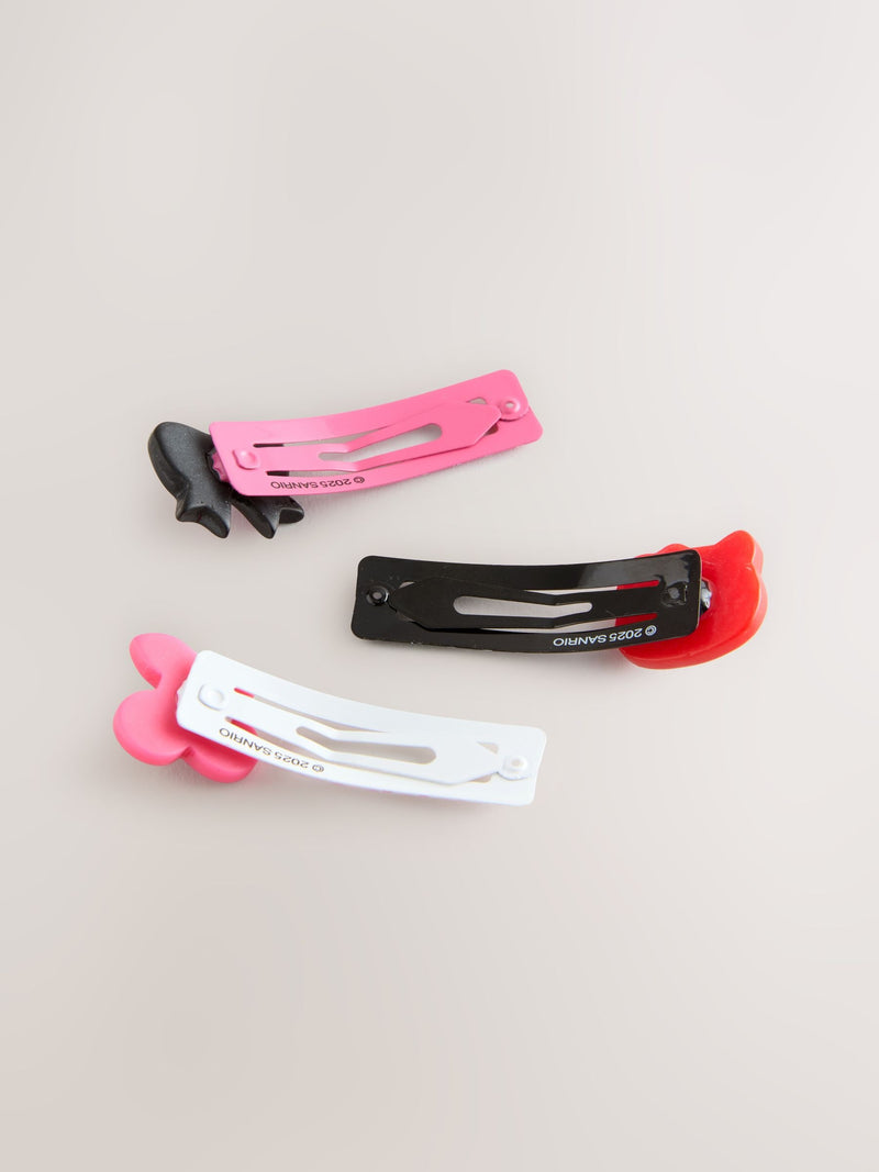 Hello Kitty hair clips pink 6 pack, imported from the UK