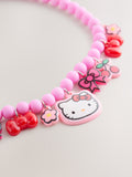 Hello Kitty pink plastic jewellery set (British brand)