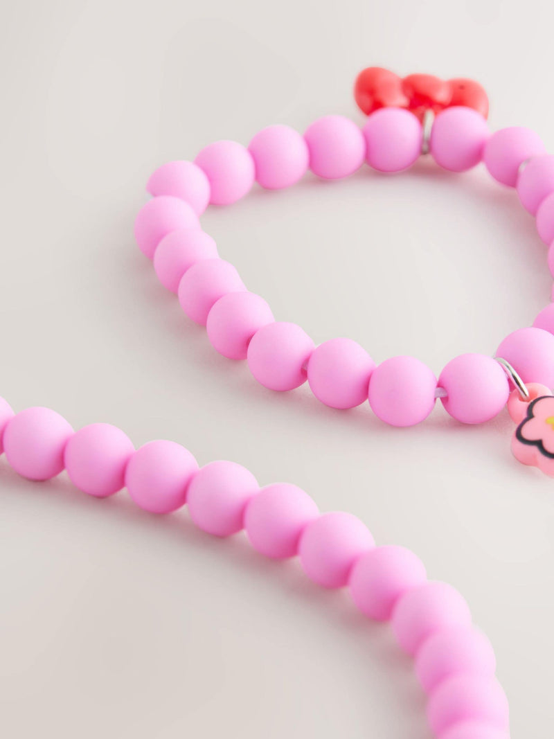 Hello Kitty pink plastic jewellery set (British brand)