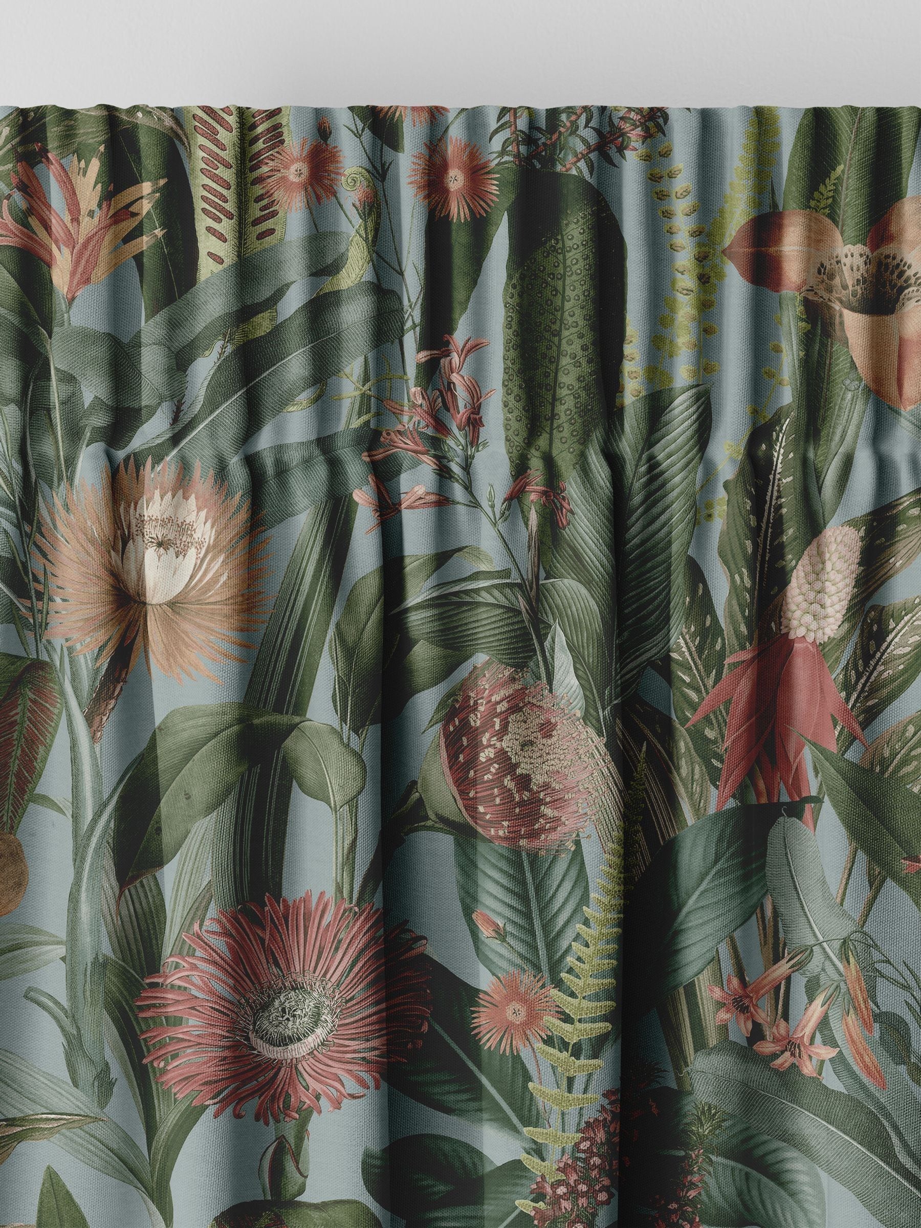 Graham & Brown Tigerlily sky blue made to measure curtains, UK version