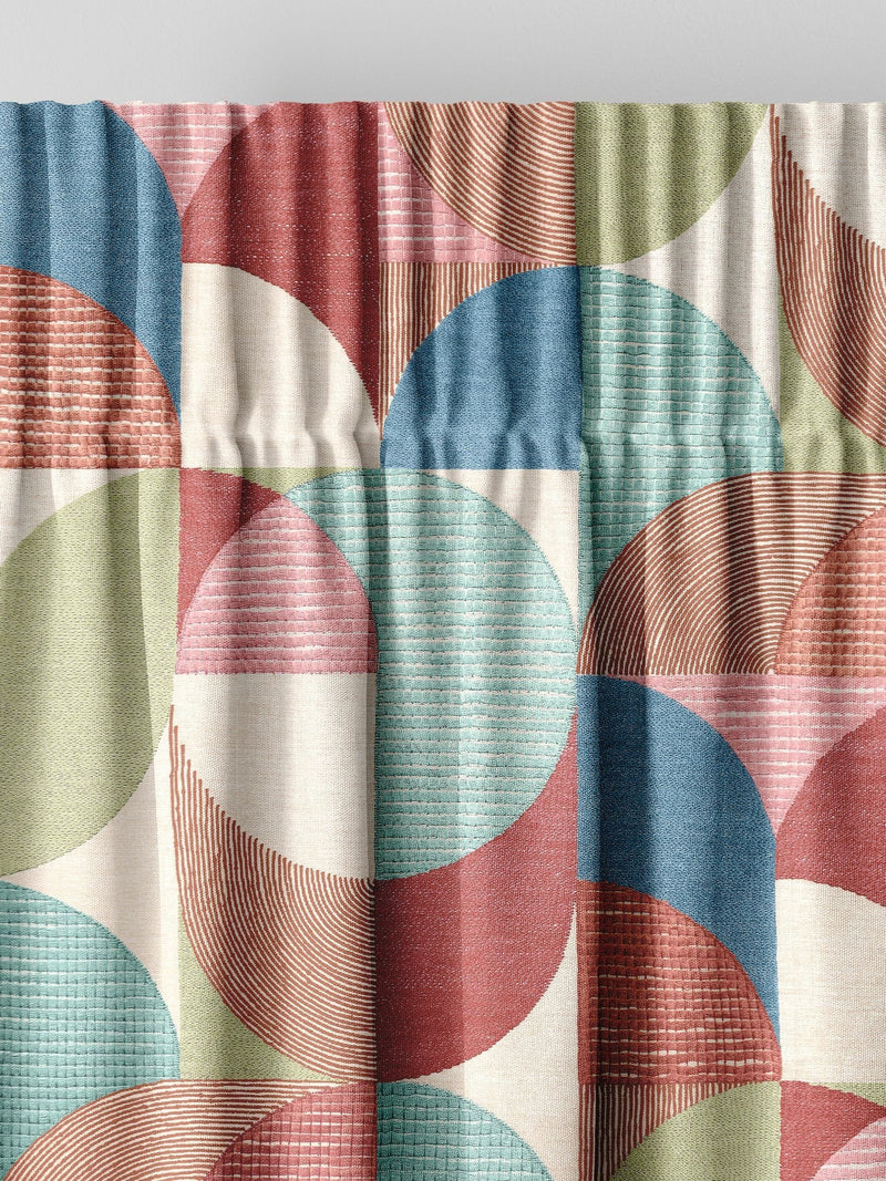 Graham & Brown Red Carnival Stitch Craze curtains (British brand)