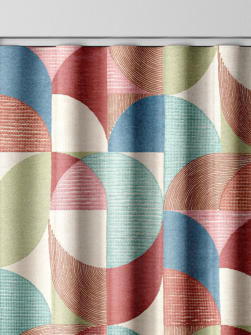 Graham & Brown Red Carnival Stitch Craze curtains (British brand)