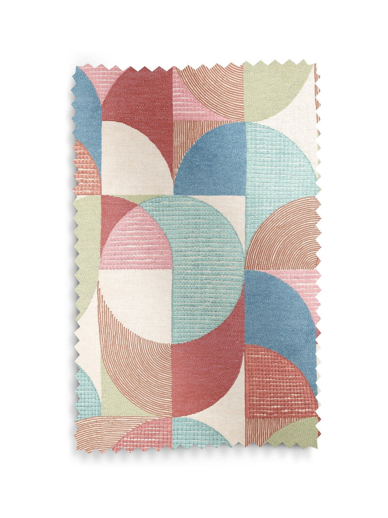 Graham & Brown Red Carnival Stitch Craze curtains (British brand)