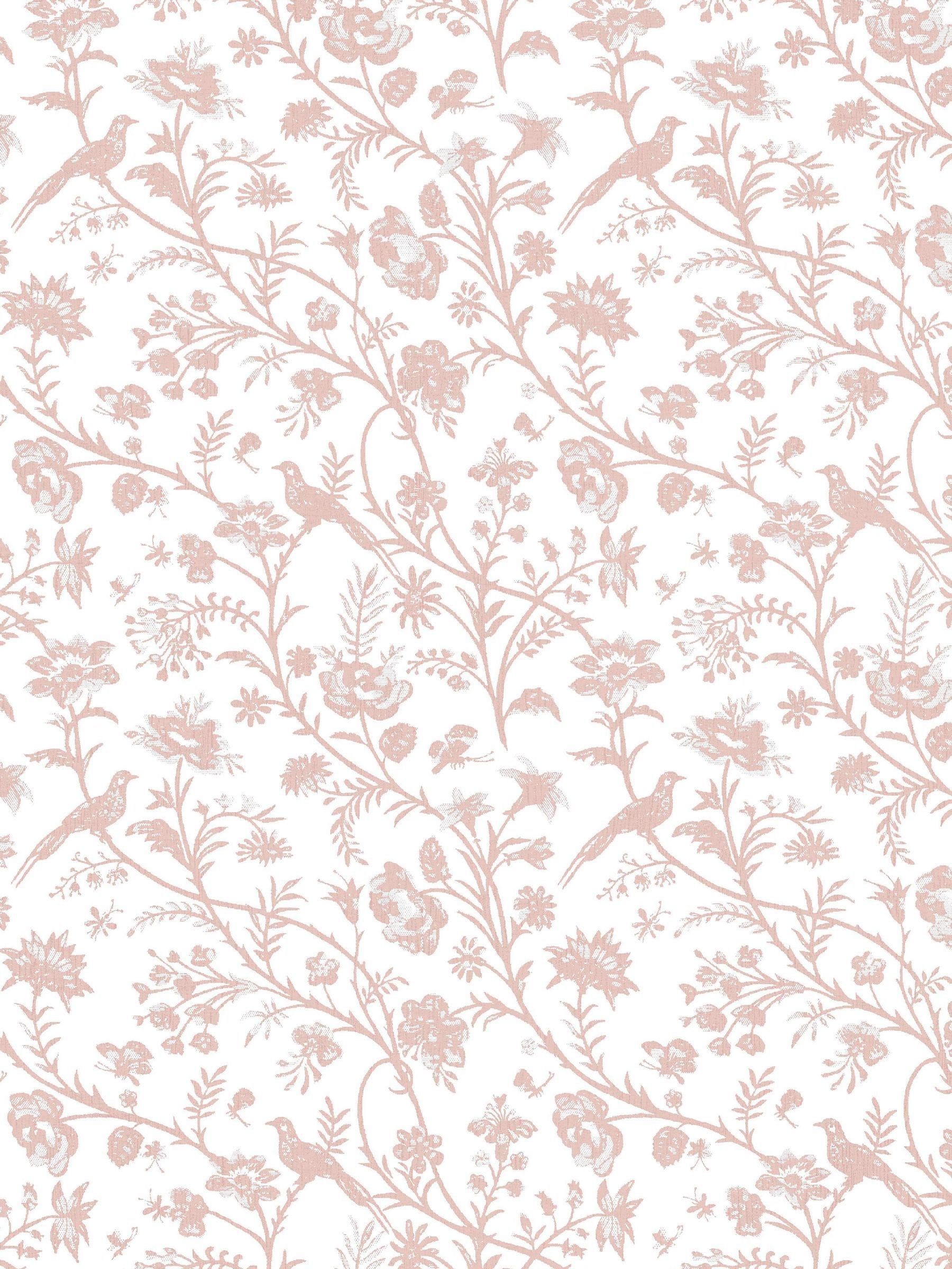 Laura Ashley Pink Shepherd's Purse wallpaper 10m, imported from the UK