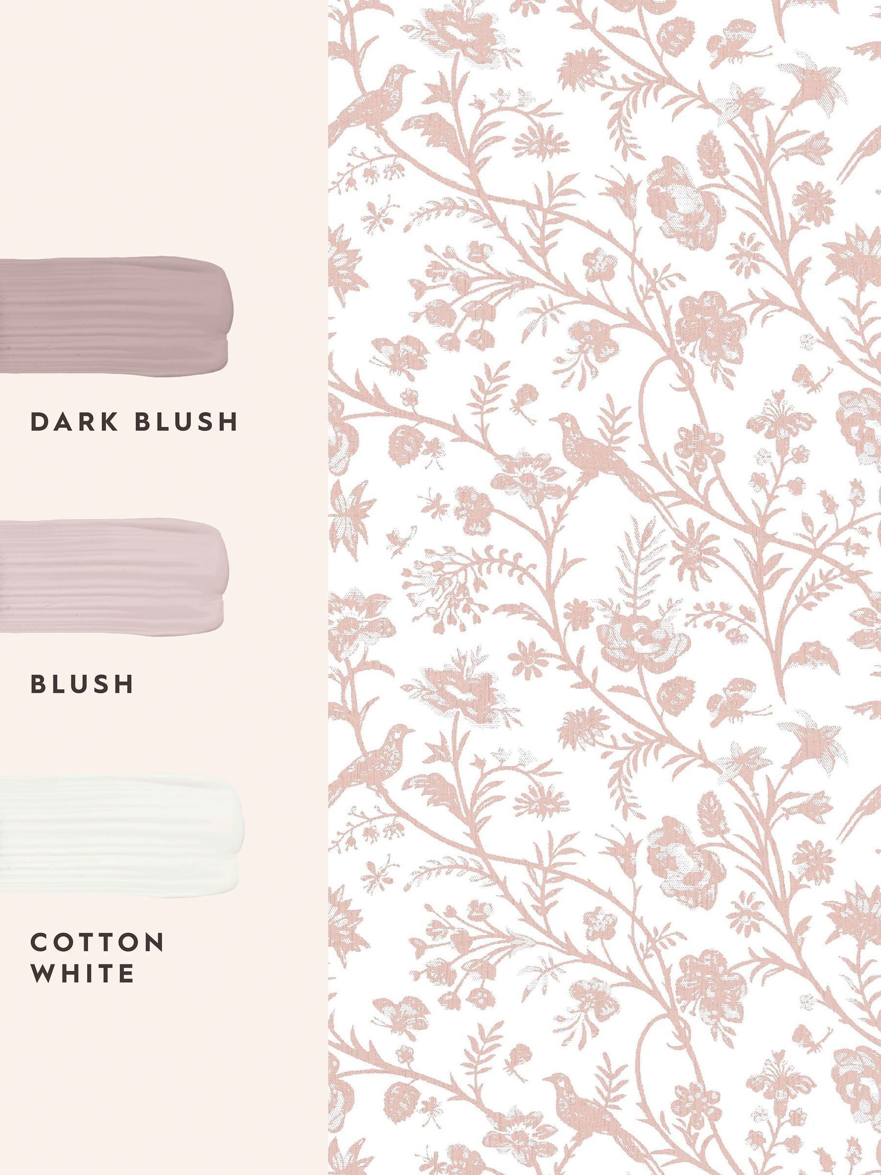Laura Ashley Pink Shepherd's Purse wallpaper 10m, imported from the UK