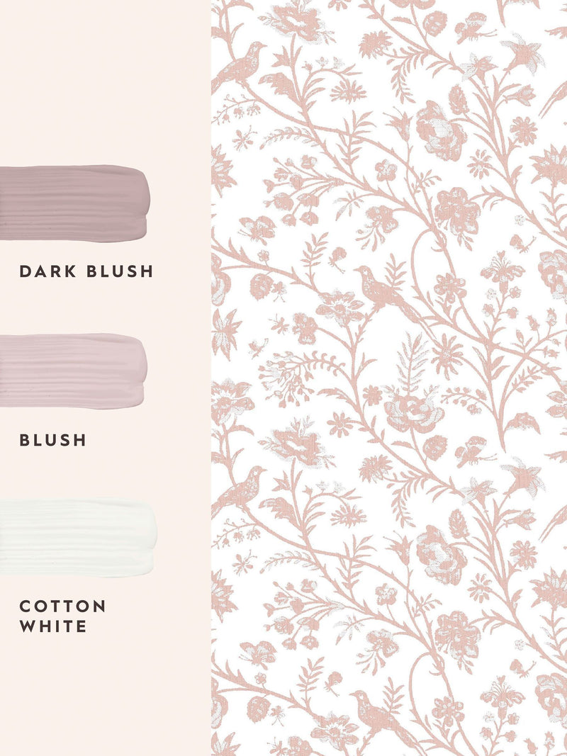 Laura Ashley Pink Shepherd's Purse wallpaper 10m, imported from the UK