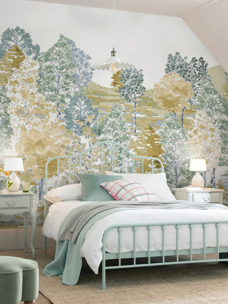 Laura Ashley mural Yellow Bernwood Ochre 3M (British brand)