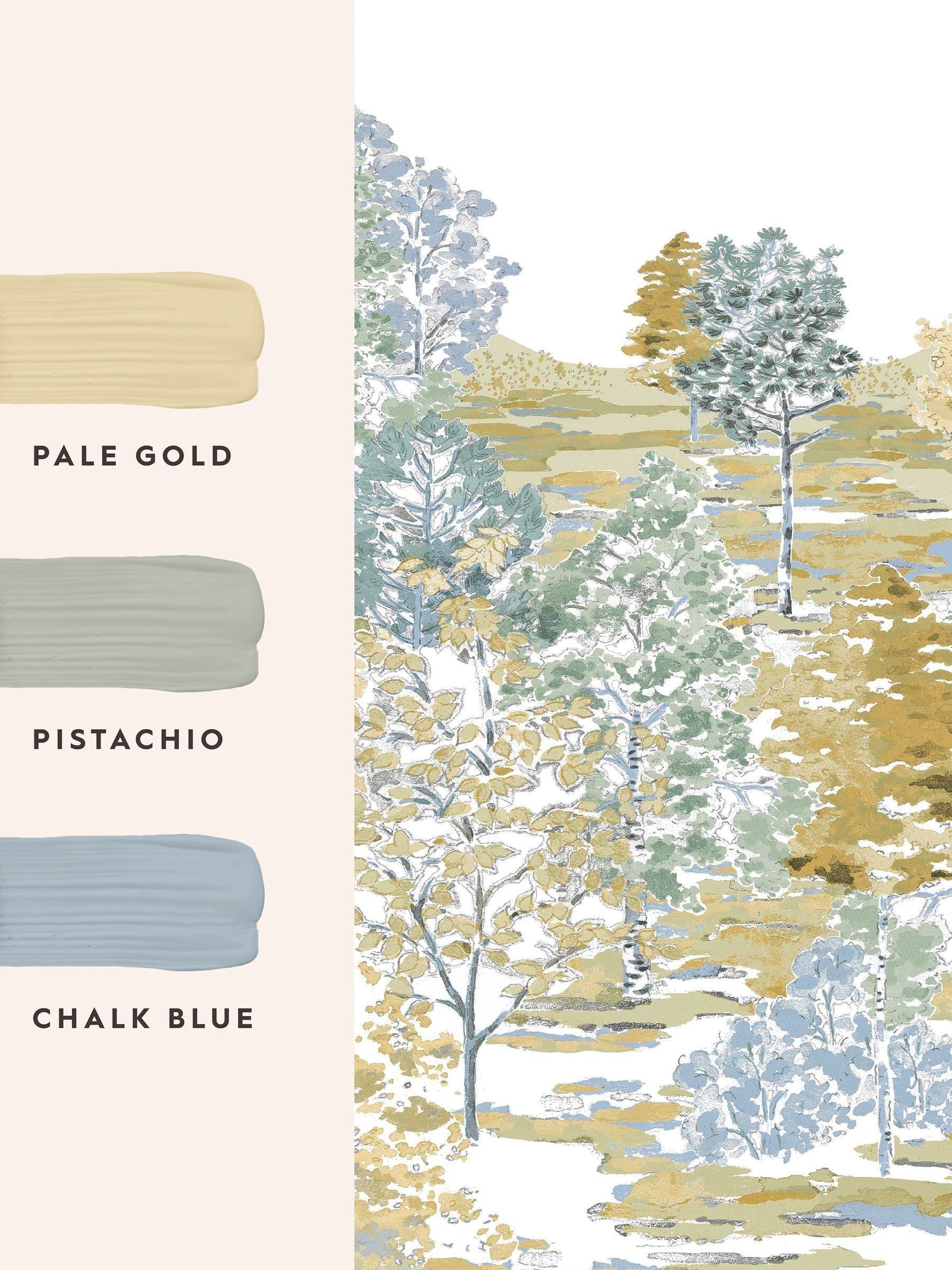 Laura Ashley mural Yellow Bernwood Ochre 3M (British brand)