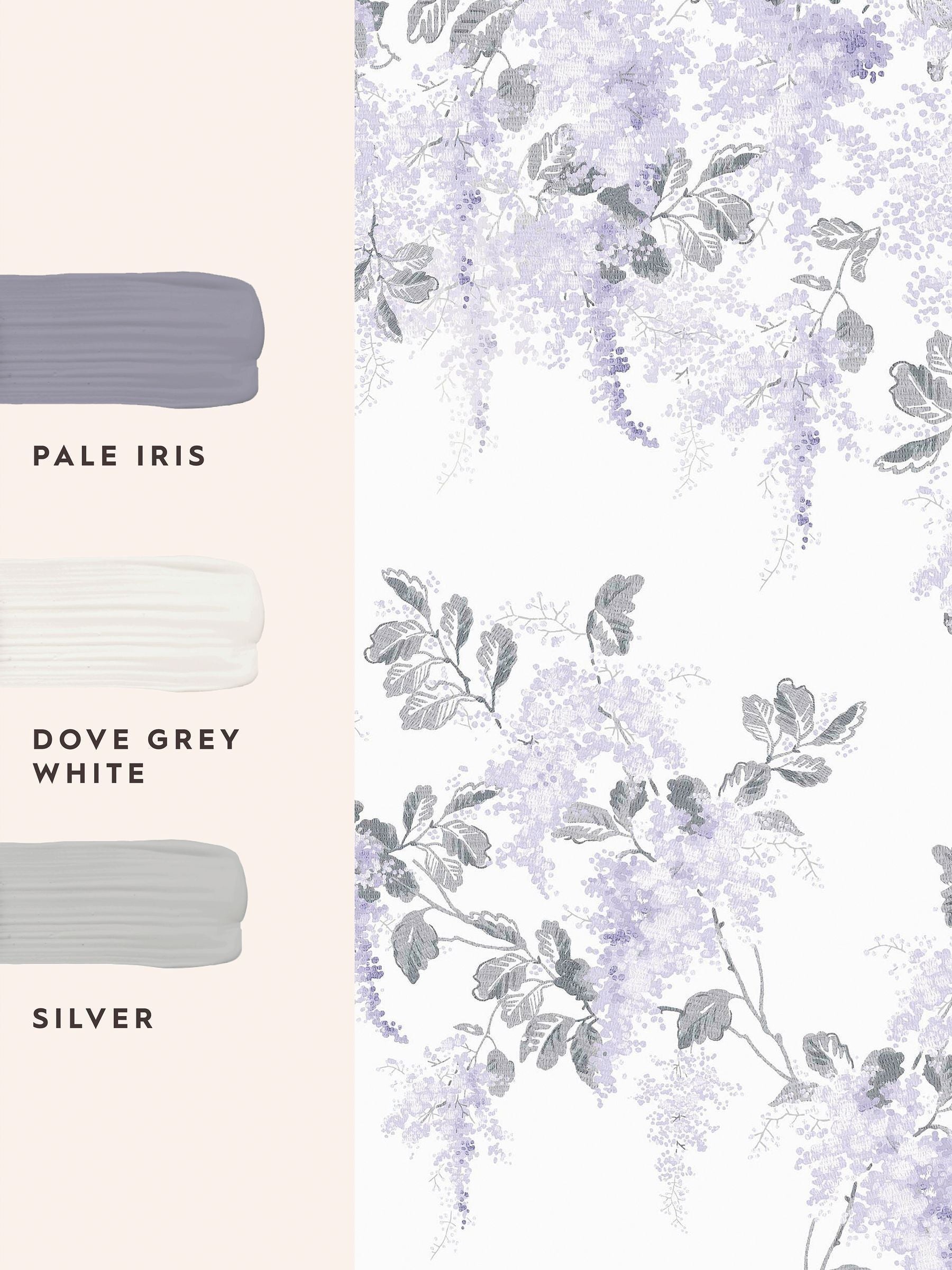 Laura Ashley Mirabelle Pale Amethyst 3M mural, UK version