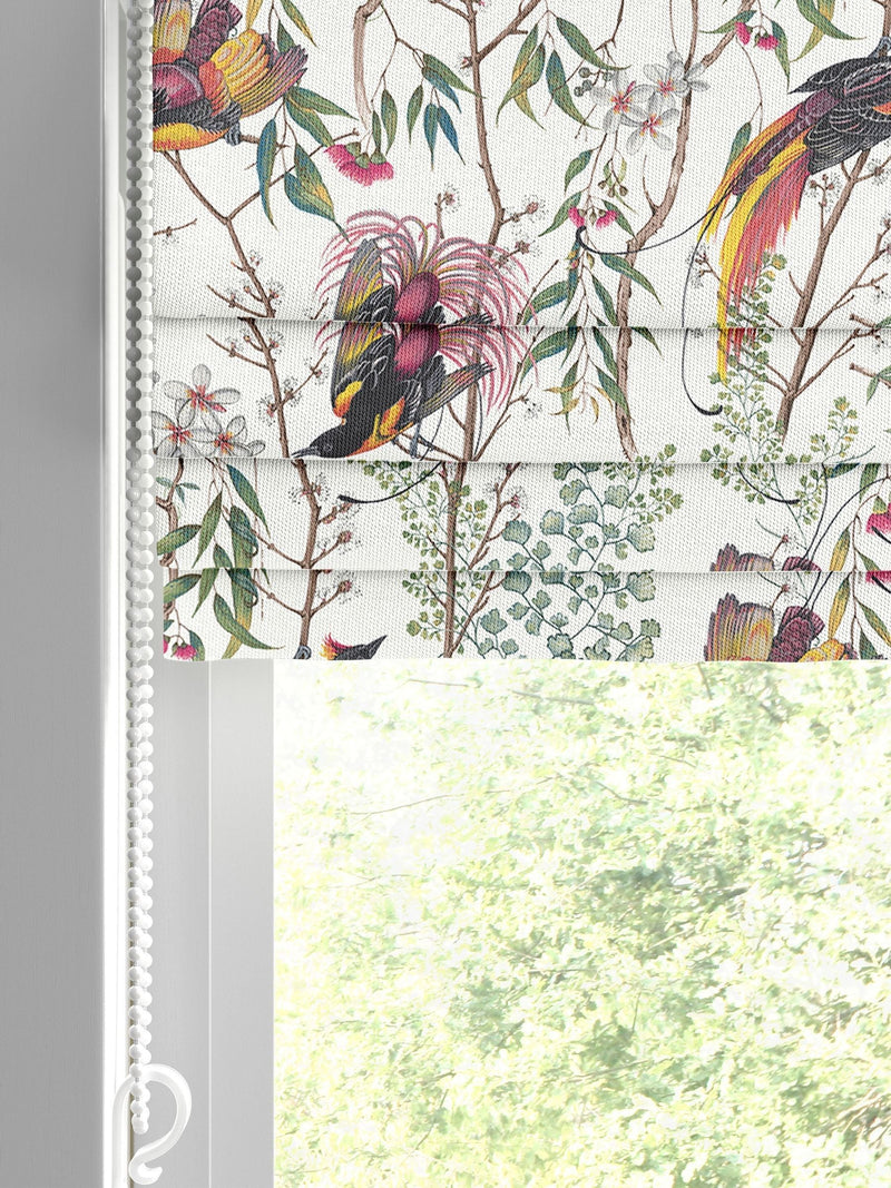 Graham & Brown Clavering Birds roman blind, imported from the UK