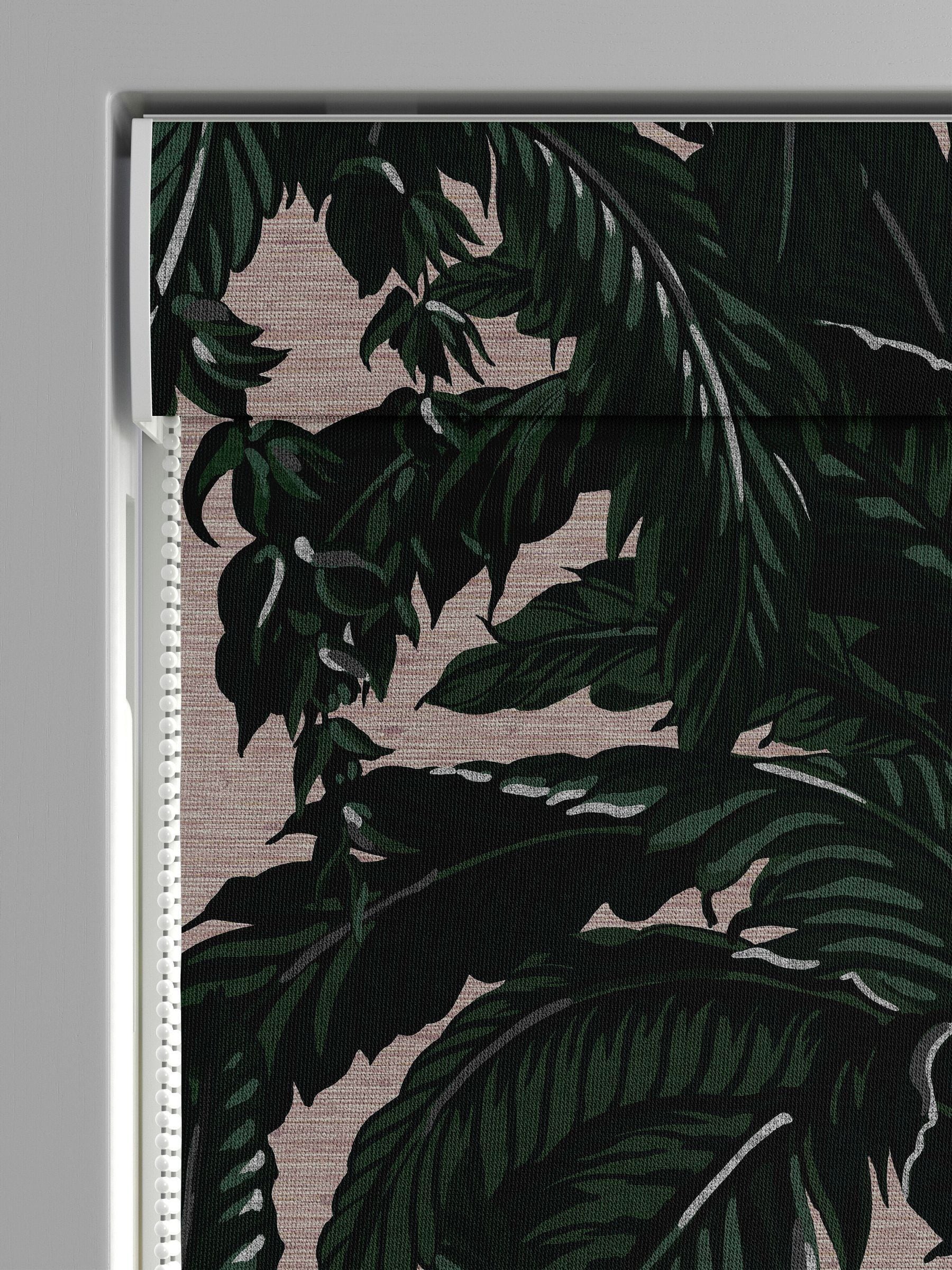 Graham & Brown blush pink Daintree palm roman blind (British brand)