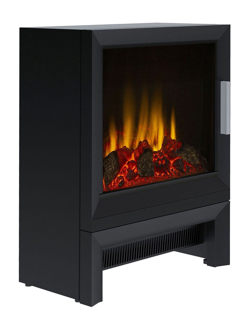 Be Modern Black Qube freestanding electric stove, UK version