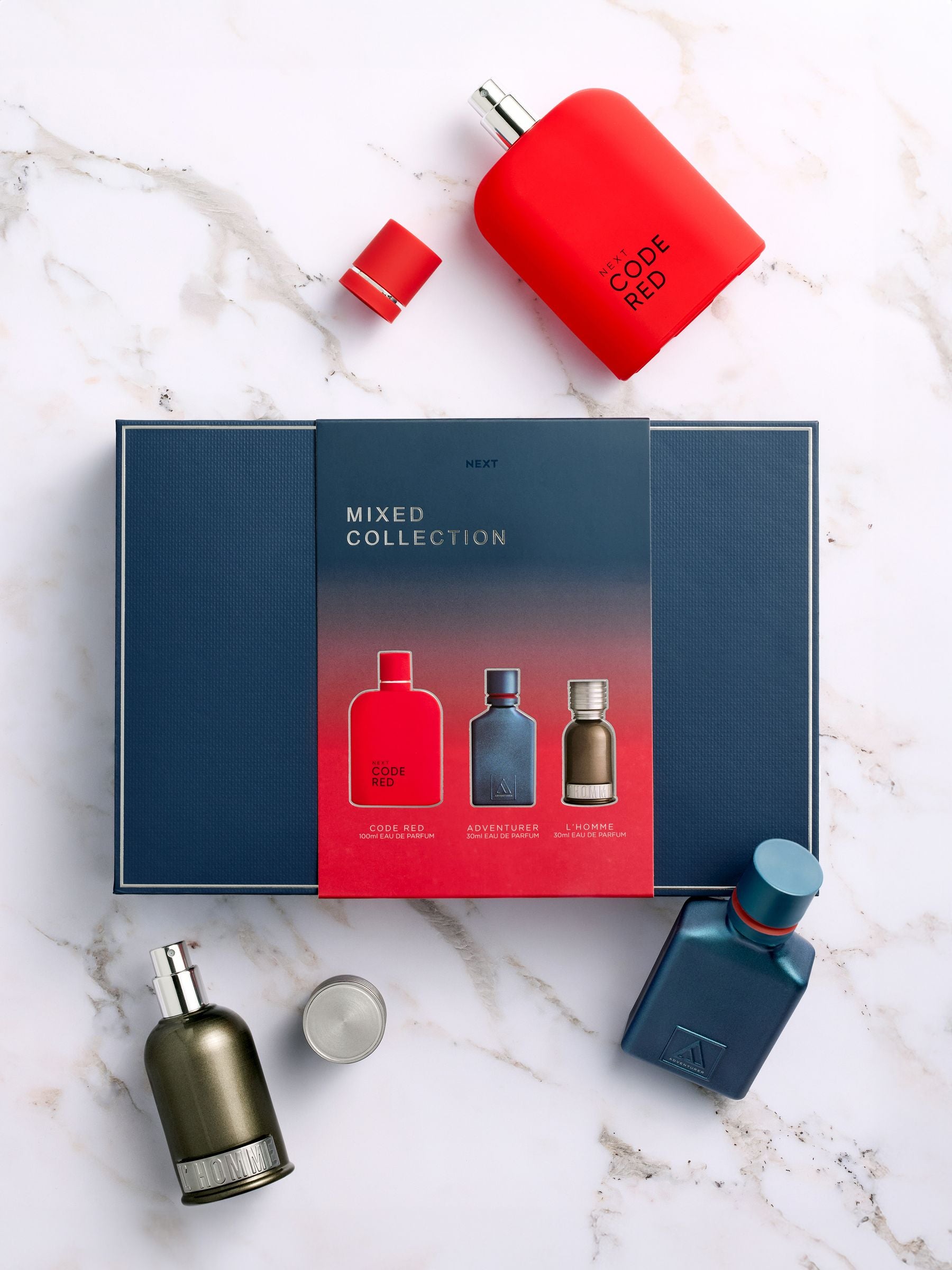 Adventurer Code Red L'Homme men's fragrance gift set 100ml 30ml British product