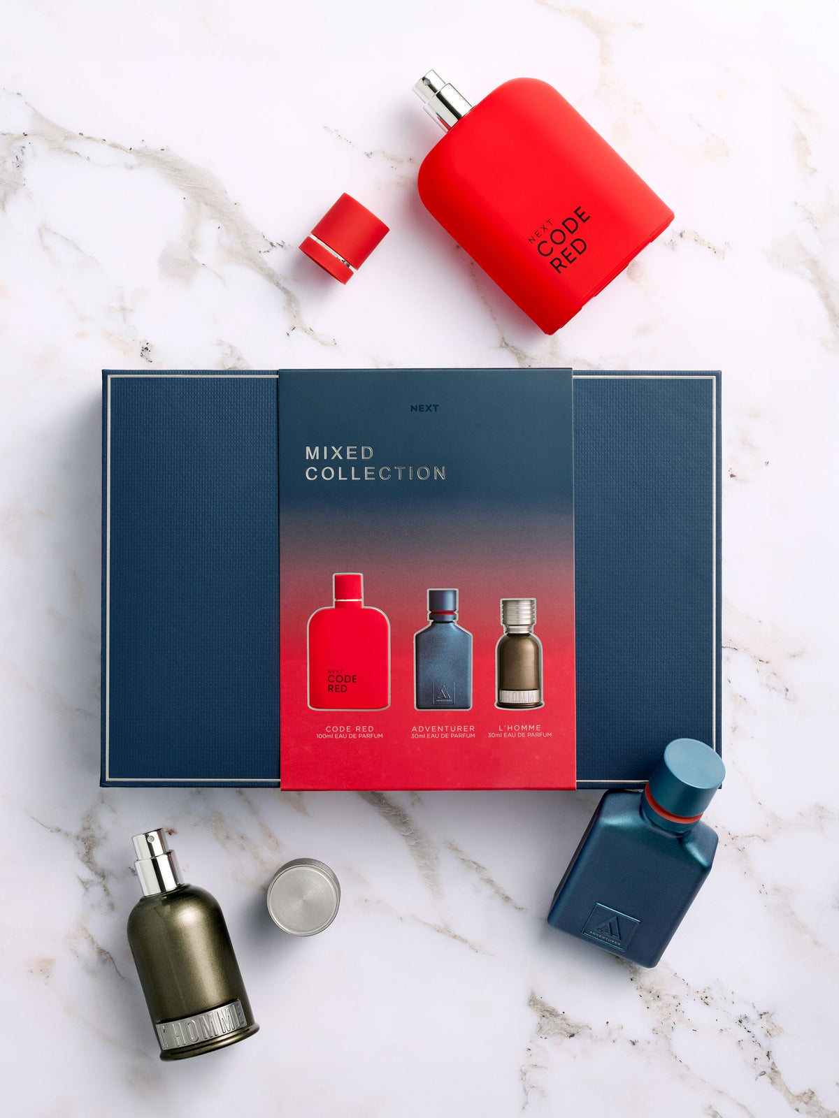 Adventurer Code Red L'Homme men's fragrance gift set 100ml 30ml British product