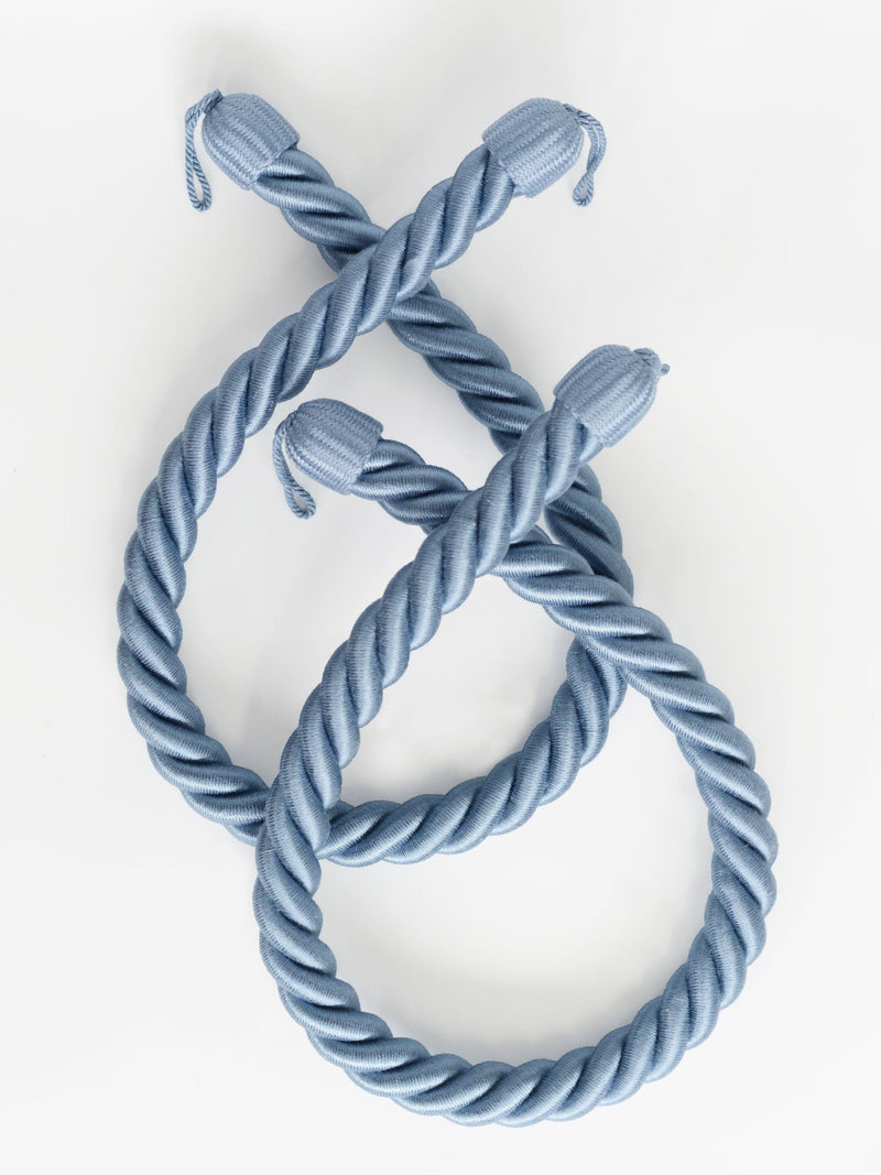 Laura Ashley blue rope curtain tiebacks pair - British product