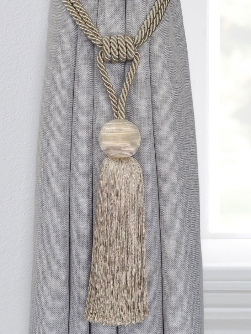 Laura Ashley Theodora curtain tiebacks natural pair, UK version