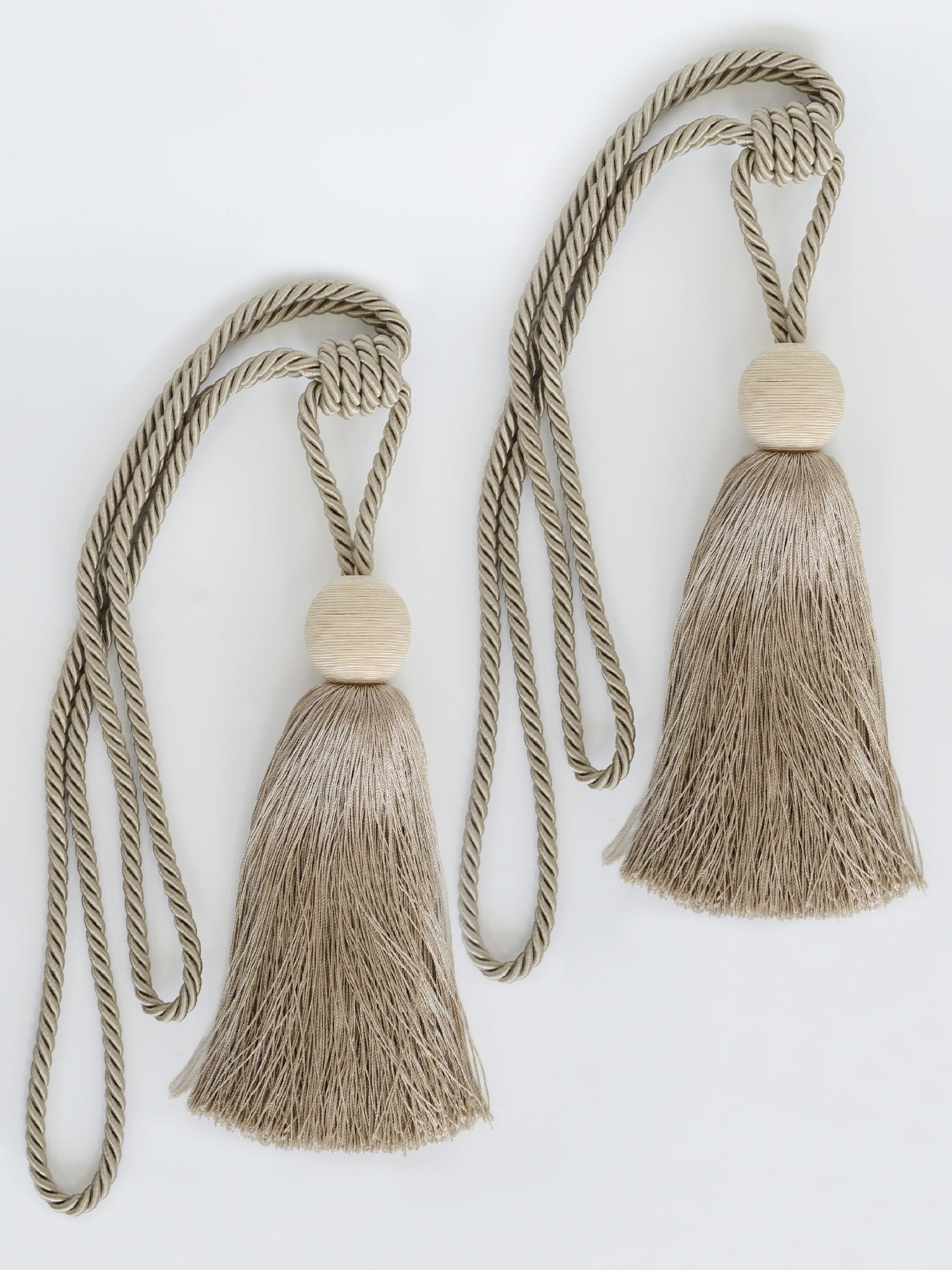 Laura Ashley Theodora curtain tiebacks natural pair, UK version