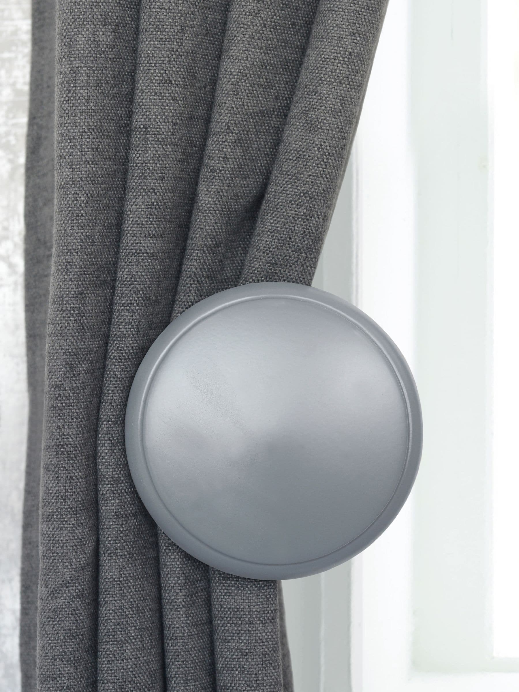 Laura Ashley grey wood curtain holdbacks (British brand)