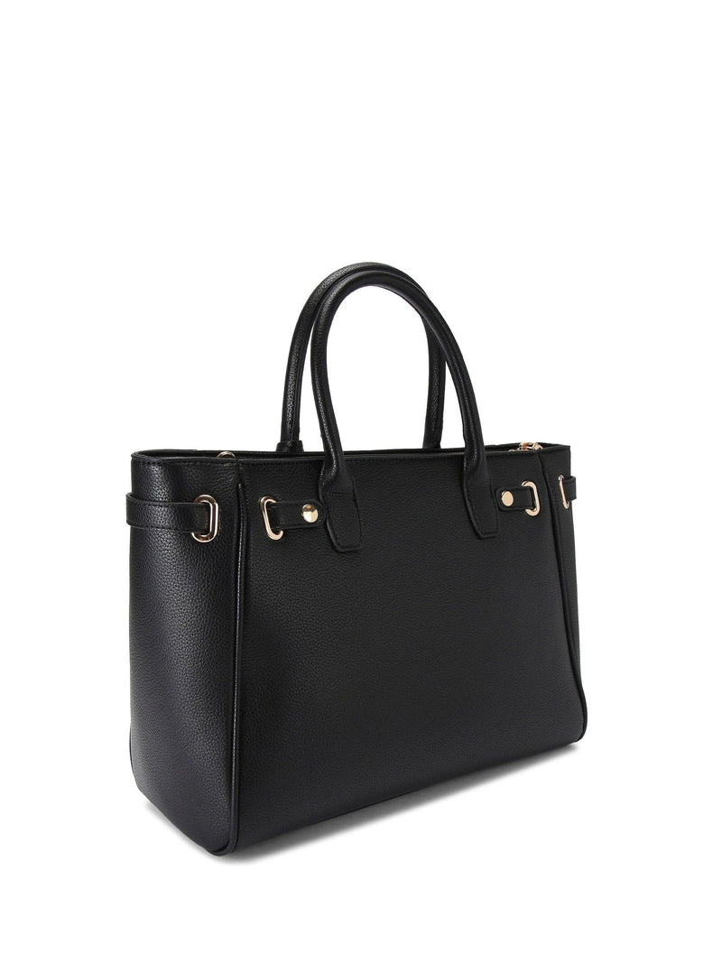 Carvela Black Chrome Belted Tote Bag